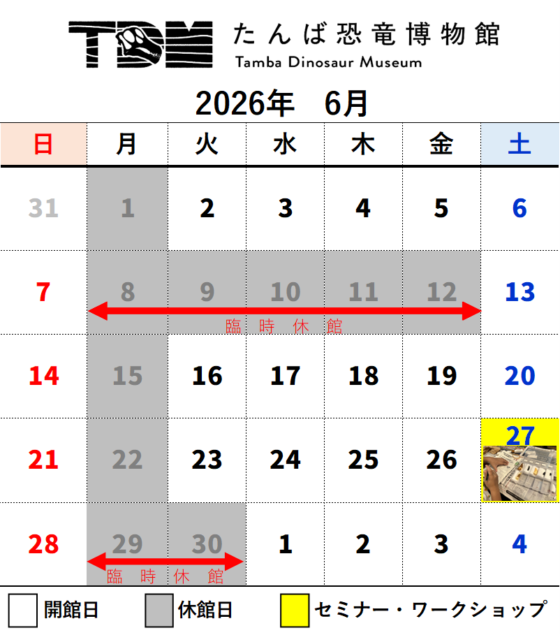 6月のカレンダー